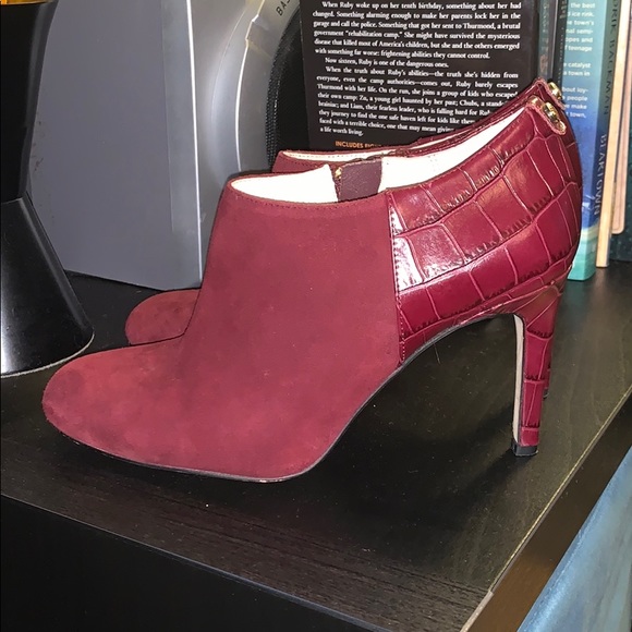 michael kors red snakeskin shoes